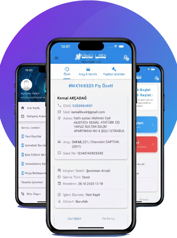 Oto Servis Programı Özellikleri